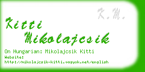 kitti mikolajcsik business card